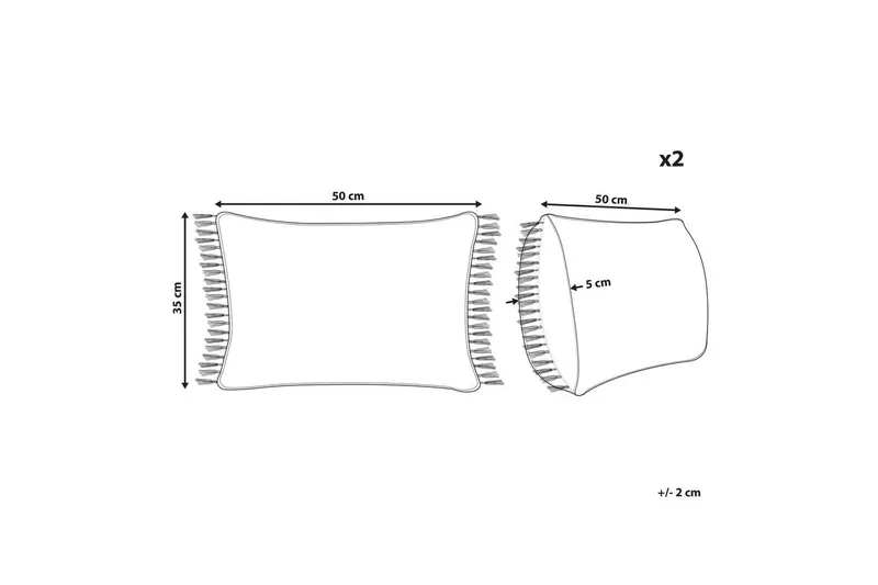 Prydnadskuddar Maba set om 2 Marinblå - Marinblå - Textil & mattor - Filtar, kuddar & plädar - Utekudde