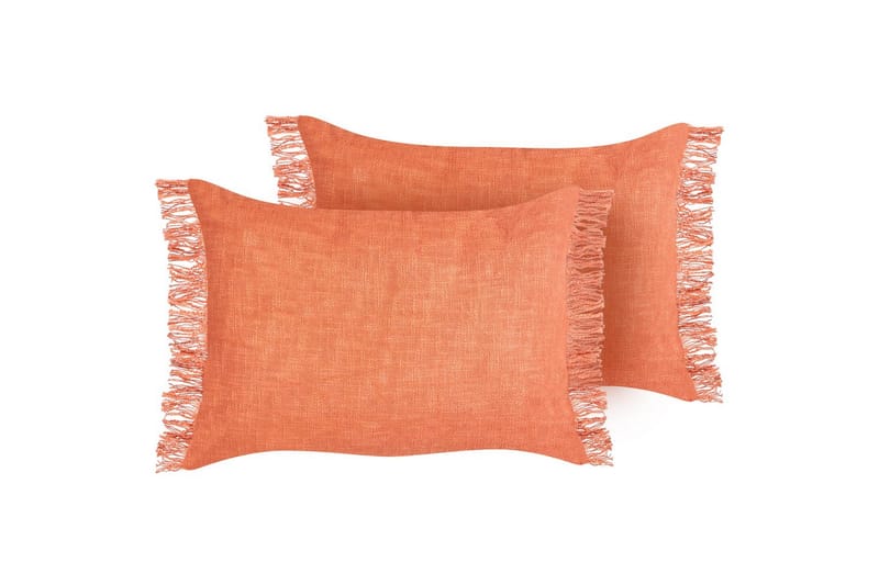Prydnadskuddar Maba set om 2 Orange - Orange - Textil & mattor - Filtar, kuddar & plädar - Utekudde