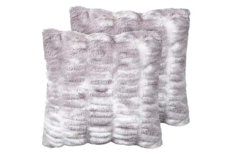 Prydnadskuddar Macodes set om 2 Ljusgrå, Ljusgrå