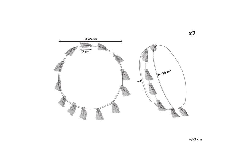Prydnadskuddar Madia set om 2 Beige - Beige - Textil & mattor - Filtar, kuddar & plädar - Utekudde