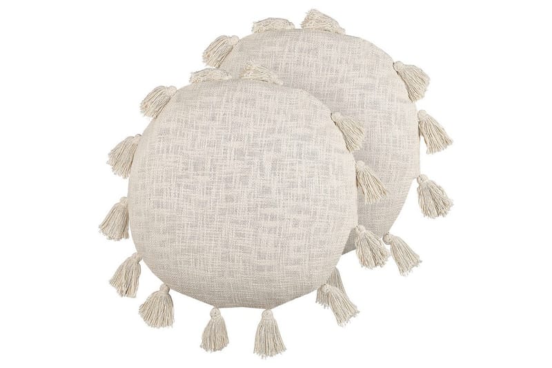 Prydnadskuddar Madia set om 2 Beige, Beige