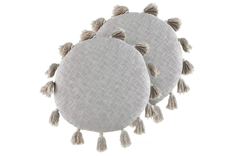 Prydnadskuddar Madia set om 2 Grå - Grå - Textil & mattor - Filtar, kuddar & plädar - Utekudde