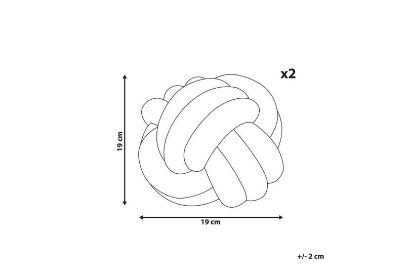 Prydnadskuddar Malni set om 2 Grå - Grå - Textil & mattor - Filtar, kuddar & plädar - Utekudde