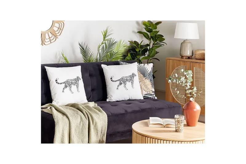 Prydnadskuddar Marula set om 2 Vit/Svart - Vit/Svart - Textil & mattor - Filtar, kuddar & plädar - Utekudde