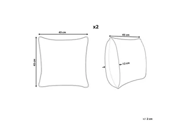 Prydnadskuddar Meadowfoam set om 2 - Textil & mattor - Filtar, kuddar & plädar - Prydnadskudde & kuddfodral