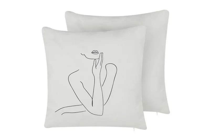 Prydnadskuddar Meadowfoam set om 2, undefined