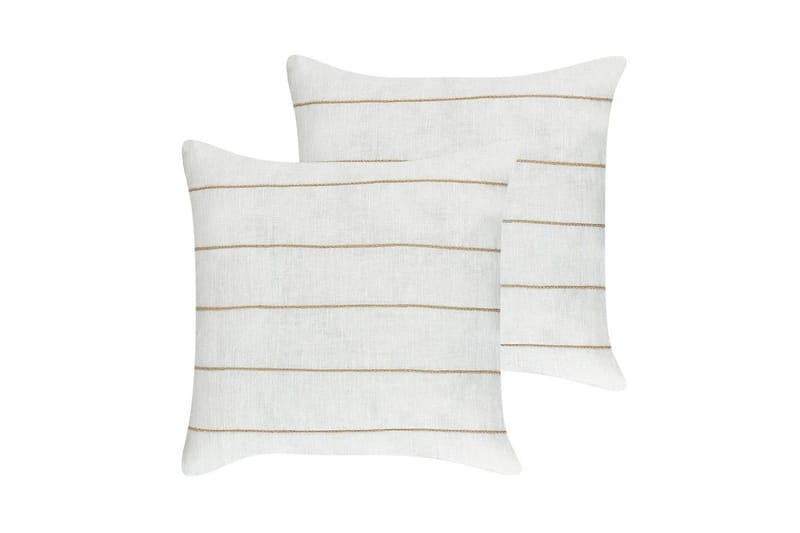 Prydnadskuddar Milas set om 2 Vit/Beige - Vit/Beige - Textil & mattor - Filtar, kuddar & plädar - Utekudde