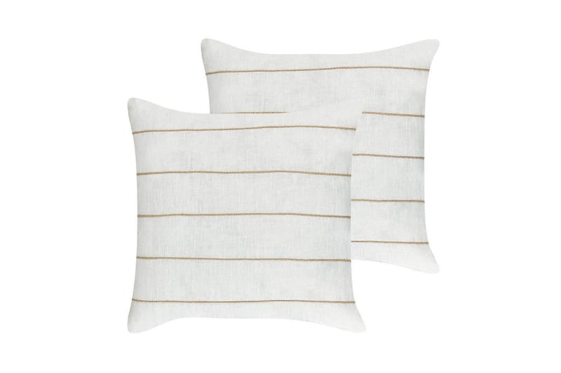 Prydnadskuddar Milas set om 2 Vit/Beige - Vit/Beige - Textil & mattor - Filtar, kuddar & plädar - Utekudde