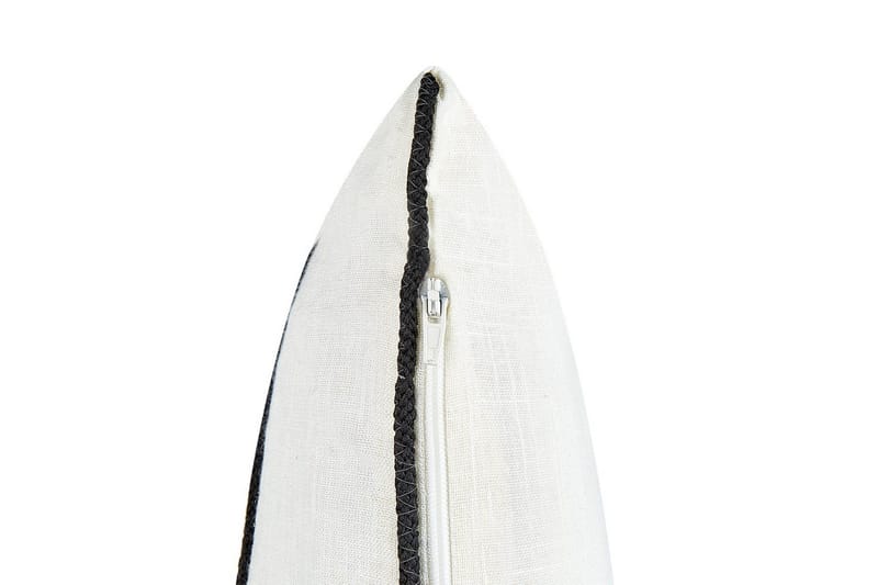 Prydnadskuddar Milas set om 2 Vit/Svart - Vit/Svart - Textil & mattor - Filtar, kuddar & plädar - Utekudde