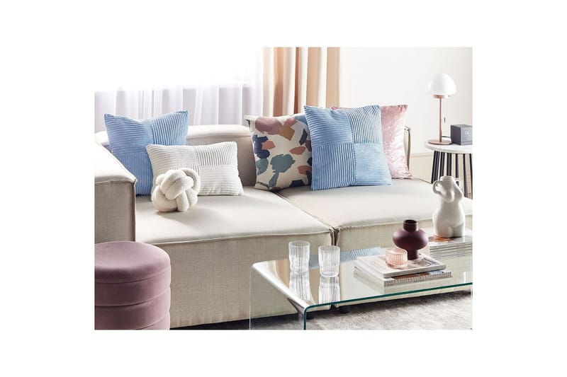 Prydnadskuddar Millet set om 2 Blå, Fyrkantig - Blå, Fyrkantig - Textil & mattor - Filtar, kuddar & plädar - Utekudde