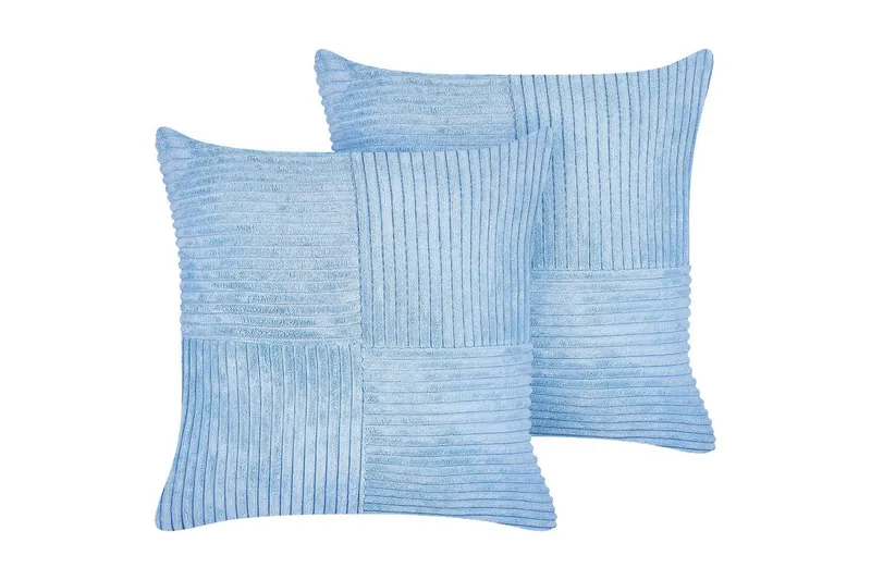 Prydnadskuddar Millet set om 2 Blå, Fyrkantig - Blå, Fyrkantig - Textil & mattor - Filtar, kuddar & plädar - Utekudde