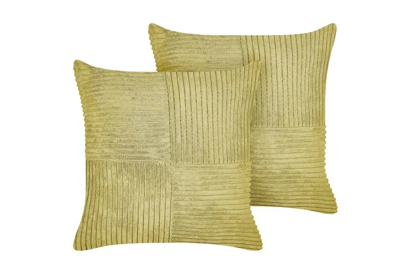 Prydnadskuddar Millet set om 2 Grön, Fyrkantig - Grön, Fyrkantig - Textil & mattor - Filtar, kuddar & plädar - Utekudde