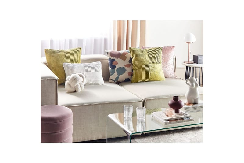 Prydnadskuddar Millet set om 2 Grön, Fyrkantig - Grön, Fyrkantig - Textil & mattor - Filtar, kuddar & plädar - Utekudde