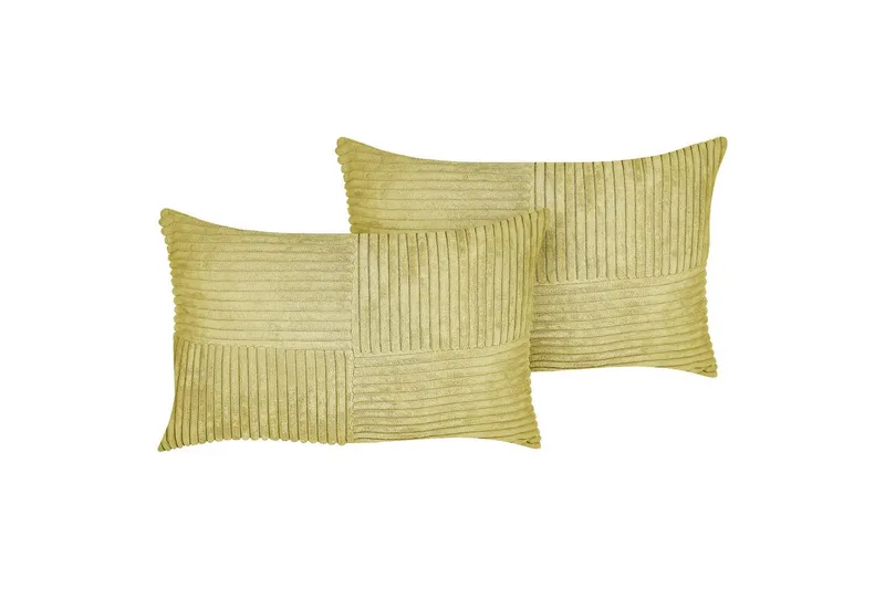 Prydnadskuddar Millet set om 2 Grön, Rektangulär, Grön, Rektangulär