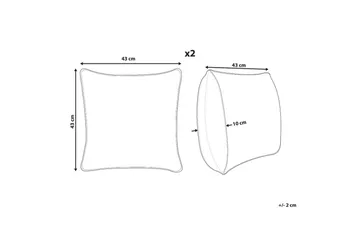 Prydnadskuddar Millet set om 2 Rosa, Fyrkantig - Rosa, Fyrkantig - Textil & mattor - Filtar, kuddar & plädar - Utekudde