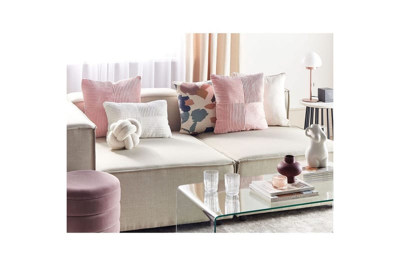 Prydnadskuddar Millet set om 2 Rosa, Fyrkantig - Rosa, Fyrkantig - Textil & mattor - Filtar, kuddar & plädar - Utekudde