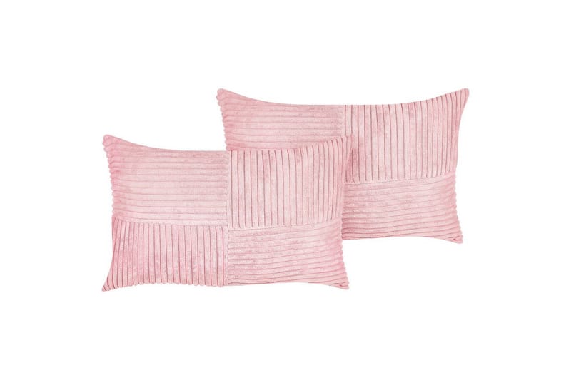 Prydnadskuddar Millet set om 2 Rosa, Rektangulär - Rosa, Rektangulär - Textil & mattor - Filtar, kuddar & plädar - Utekudde