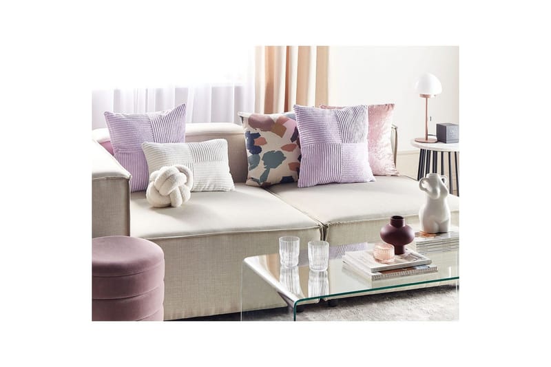 Prydnadskuddar Millet set om 2 Violett, Fyrkantig - Violett, Fyrkantig - Textil & mattor - Filtar, kuddar & plädar - Utekudde