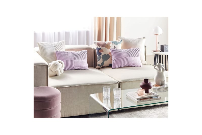 Prydnadskuddar Millet set om 2 Violett, Rektangulär - Violett, Rektangulär - Textil & mattor - Filtar, kuddar & plädar - Utekudde