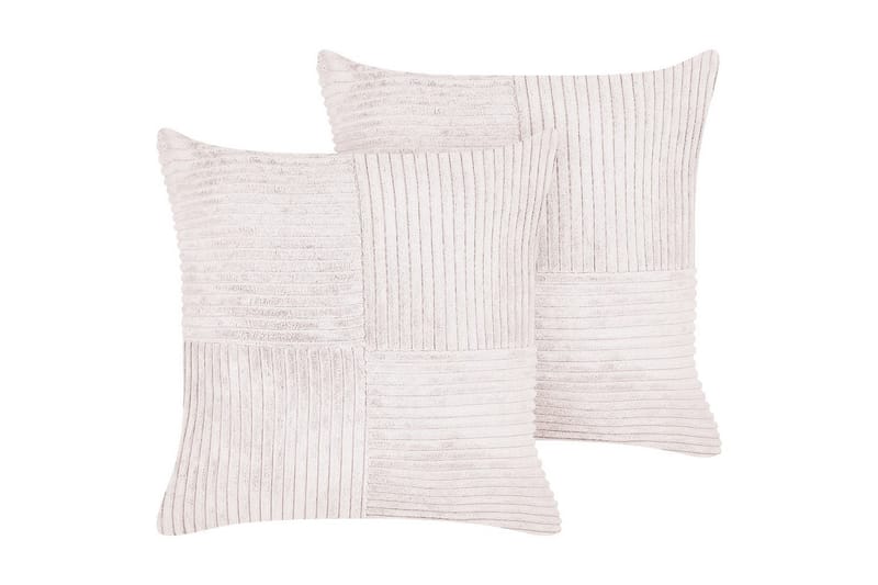 Prydnadskuddar Millet set om 2 Vit, Fyrkantig - Vit, Fyrkantig - Textil & mattor - Filtar, kuddar & plädar - Utekudde