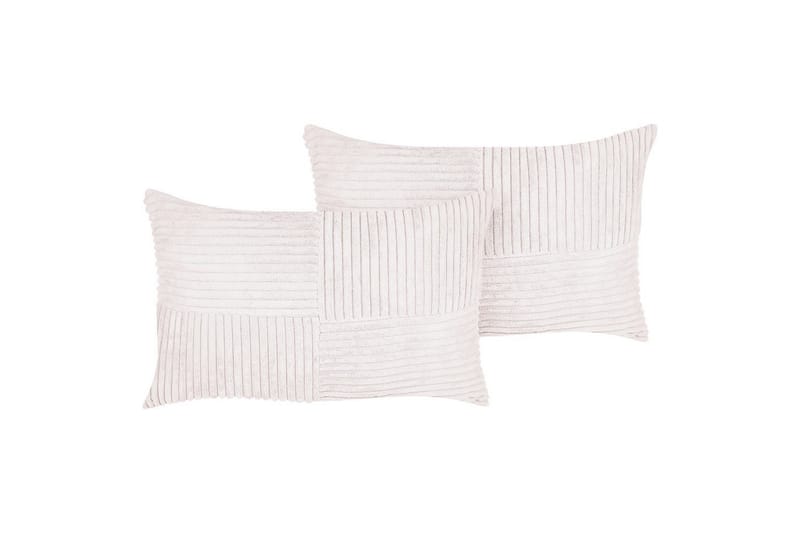 Prydnadskuddar Millet set om 2 Vit, Rektangulär - Vit, Rektangulär - Textil & mattor - Filtar, kuddar & plädar - Utekudde