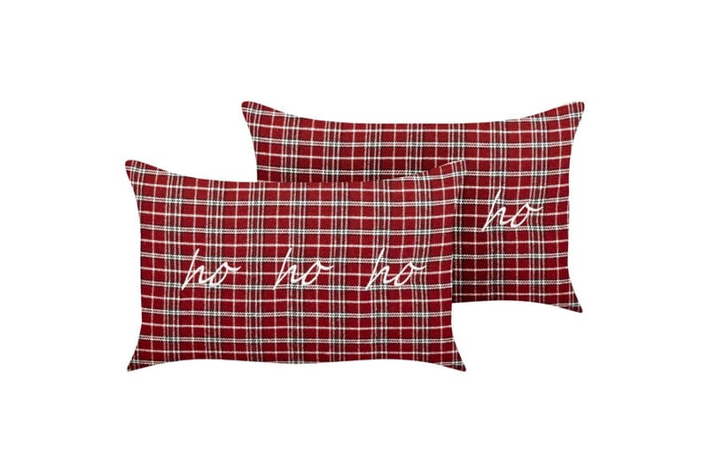 Prydnadskuddar Mochi set om 2 Röd/svart/vit, Röd/svart/vit