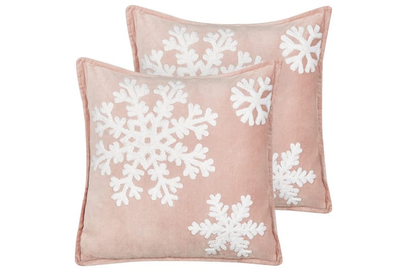 Prydnadskuddar Murraya set om 2 Rosa/Vit - Rosa/Vit - Textil & mattor - Filtar, kuddar & plädar - Utekudde