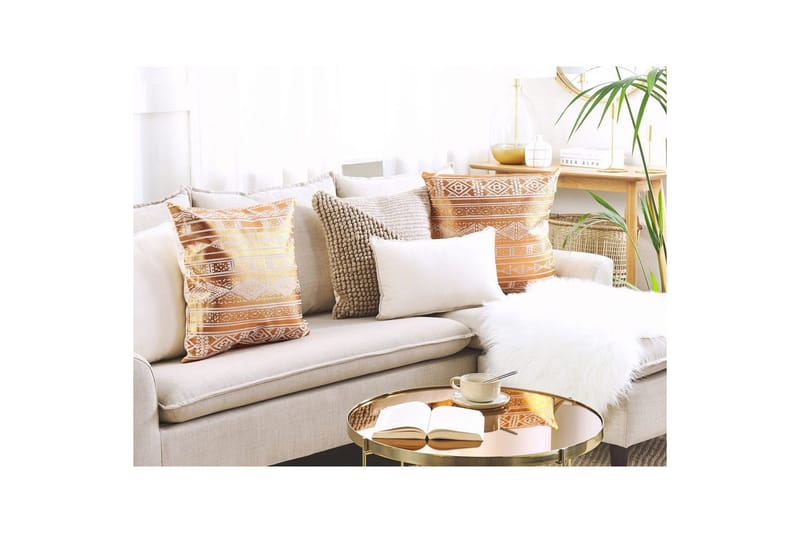 Prydnadskuddar Oujda Koppar - Koppar - Textil & mattor - Filtar, kuddar & plädar - Utekudde