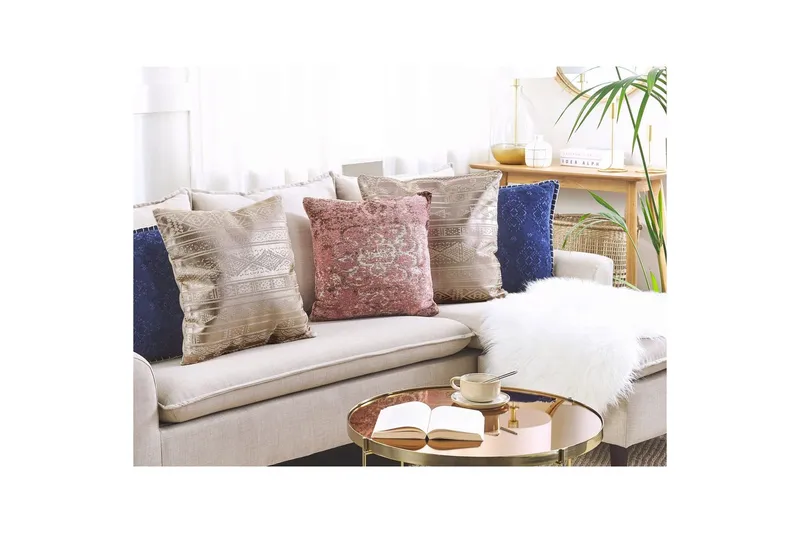 Prydnadskuddar Oujda Rose guld - Rose guld - Textil & mattor - Filtar, kuddar & plädar - Utekudde