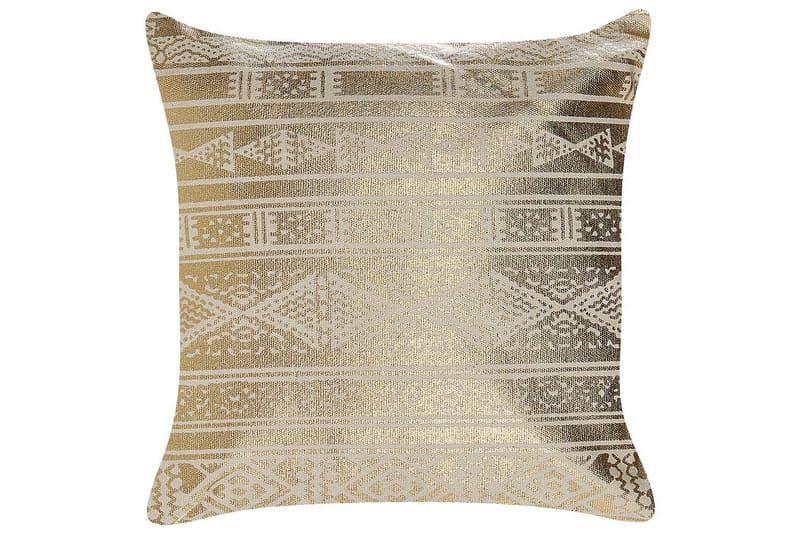 Prydnadskuddar Oujda set om 2 Guld - Guld - Textil & mattor - Filtar, kuddar & plädar - Utekudde