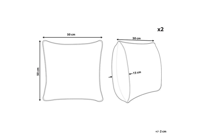 Prydnadskuddar Oujda set om 2 Koppar - Koppar - Textil & mattor - Filtar, kuddar & plädar - Utekudde