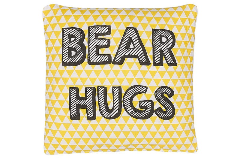 Prydnadskuddar Radzkot set om 2 Gul/Vit/Svart - Gul/Vit/Svart - Textil & mattor - Filtar, kuddar & plädar - Utekudde