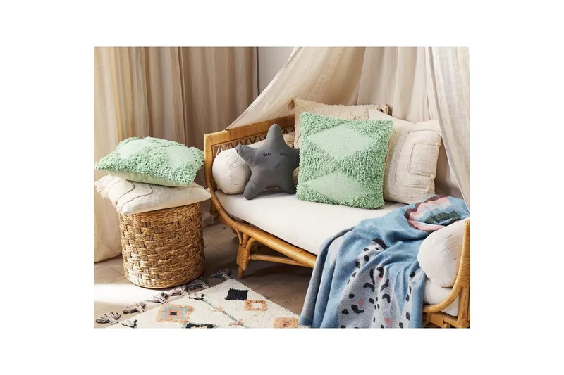 Prydnadskuddar Rhoeo set om 2 Grön - Grön - Textil & mattor - Filtar, kuddar & plädar - Utekudde