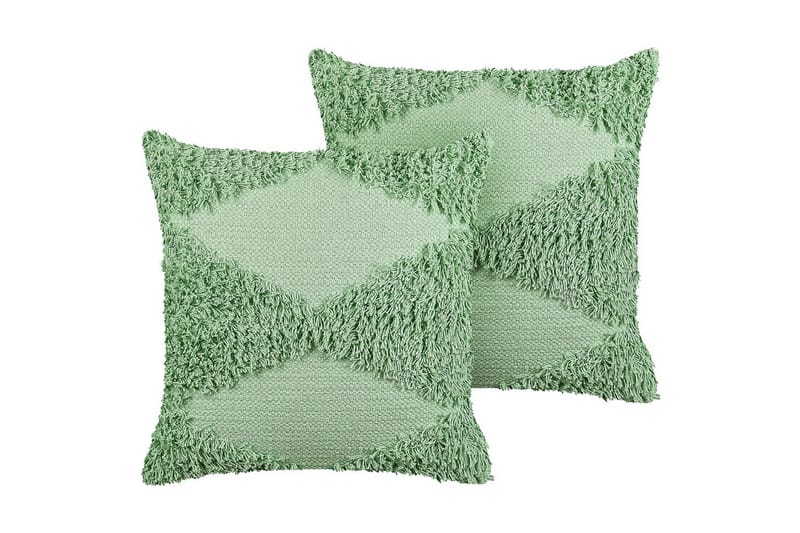 Prydnadskuddar Rhoeo set om 2 Grön - Grön - Textil & mattor - Filtar, kuddar & plädar - Utekudde