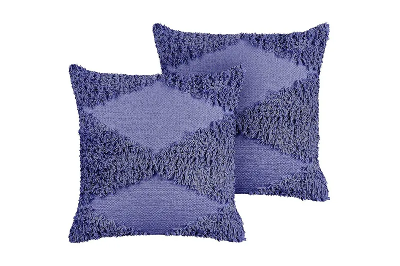 Prydnadskuddar Rhoeo set om 2 Violett - Violett - Textil & mattor - Filtar, kuddar & plädar - Utekudde