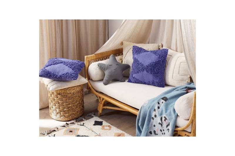 Prydnadskuddar Rhoeo set om 2 Violett - Violett - Textil & mattor - Filtar, kuddar & plädar - Utekudde