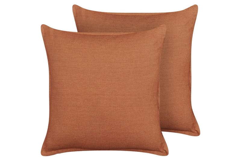 Prydnadskuddar Sagina set om 2 Orange - Orange - Textil & mattor - Filtar, kuddar & plädar - Prydnadskudde & kuddfodral