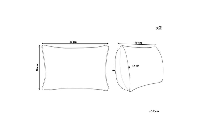 Prydnadskuddar Sassafras set om 2 Vit - Vit - Textil & mattor - Filtar, kuddar & plädar - Prydnadskudde & kuddfodral