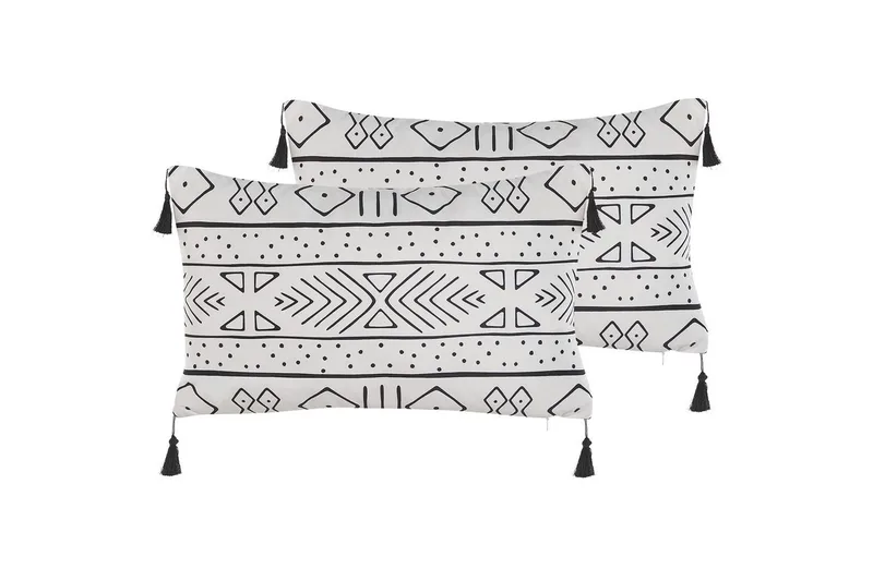 Prydnadskuddar Schefflera set om 2 Rektangulär, Rektangulär