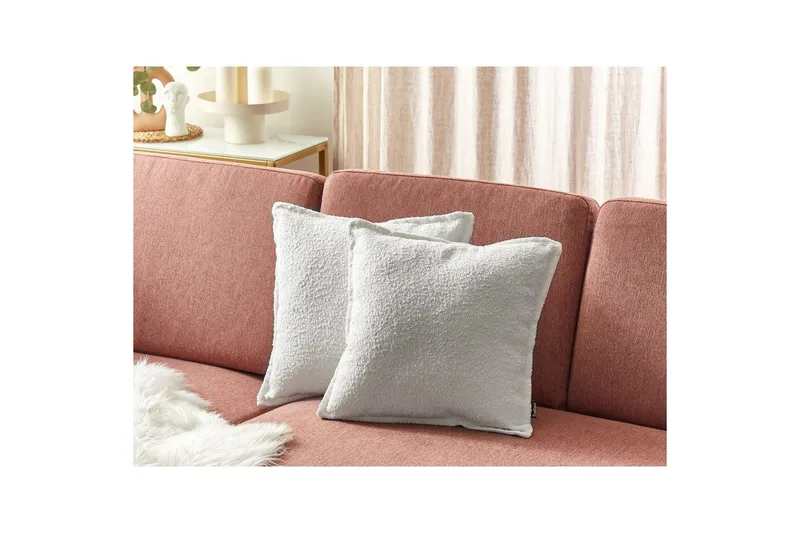 Prydnadskuddar Senecia set om 2 Vit - Vit - Textil & mattor - Filtar, kuddar & plädar - Prydnadskudde & kuddfodral