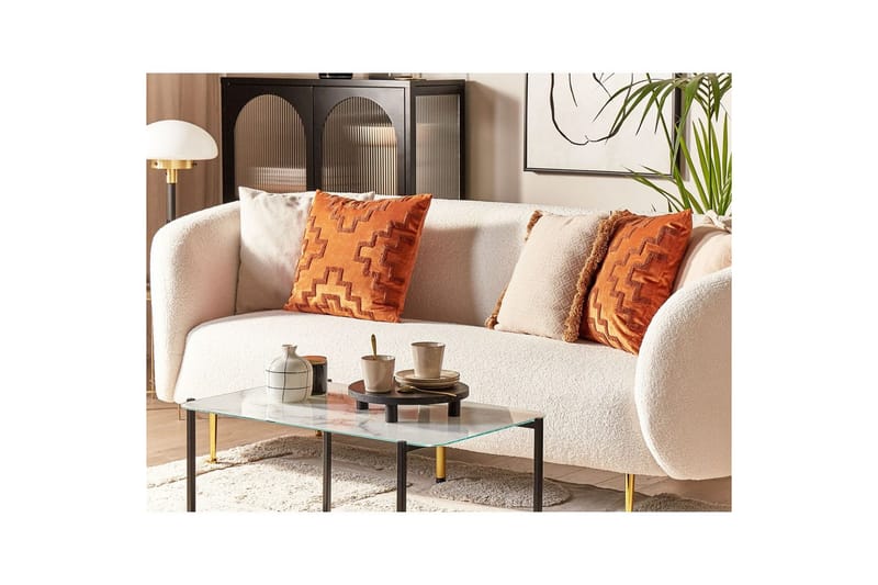 Prydnadskuddar Sergipe set om 2 Orange - Orange - Textil & mattor - Filtar, kuddar & plädar - Utekudde