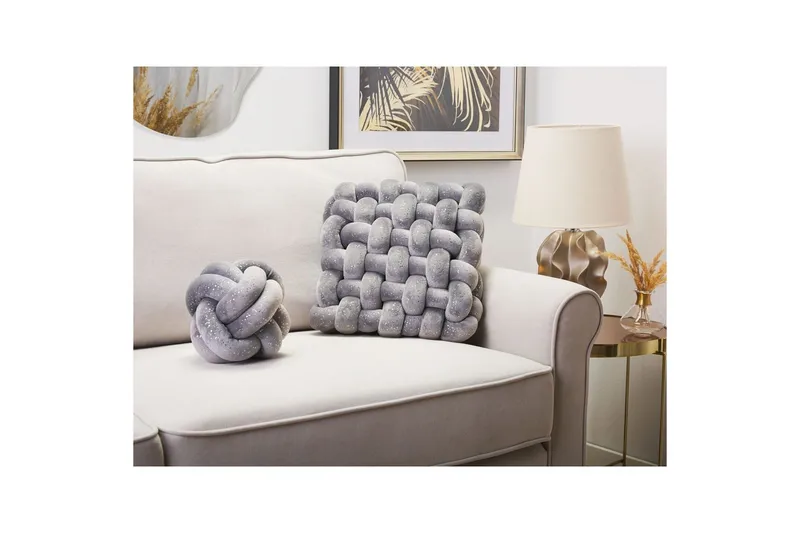 Prydnadskuddar Sirali Grå - Grå - Textil & mattor - Filtar, kuddar & plädar - Prydnadskudde & kuddfodral