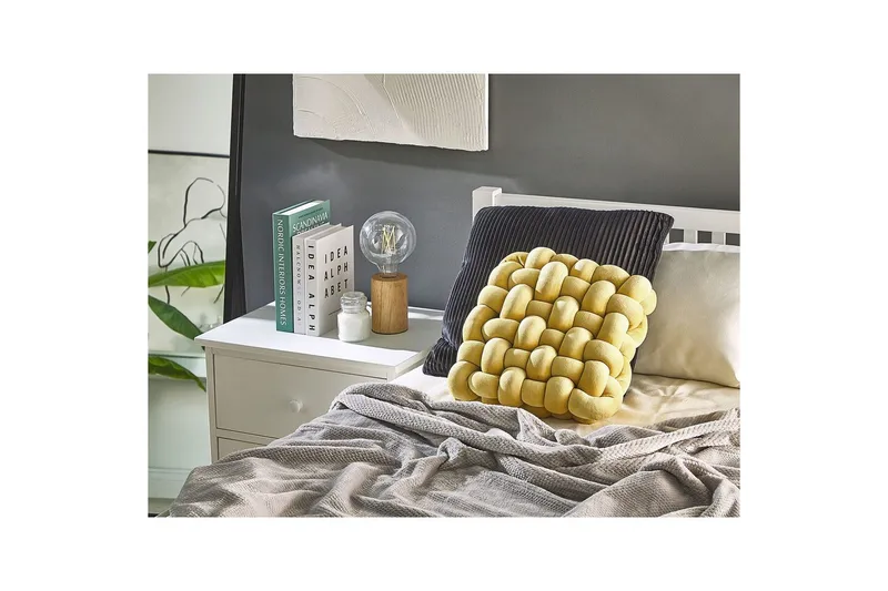 Prydnadskuddar Sirali Gul - Gul - Textil & mattor - Filtar, kuddar & plädar - Prydnadskudde & kuddfodral