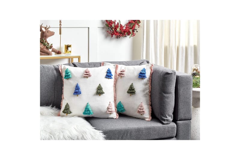 Prydnadskuddar Skimmia set om 2 - Inredning - Julpynt & helgdekoration - Julpynt & juldekoration - Jultextil - Julduk & jullöpare