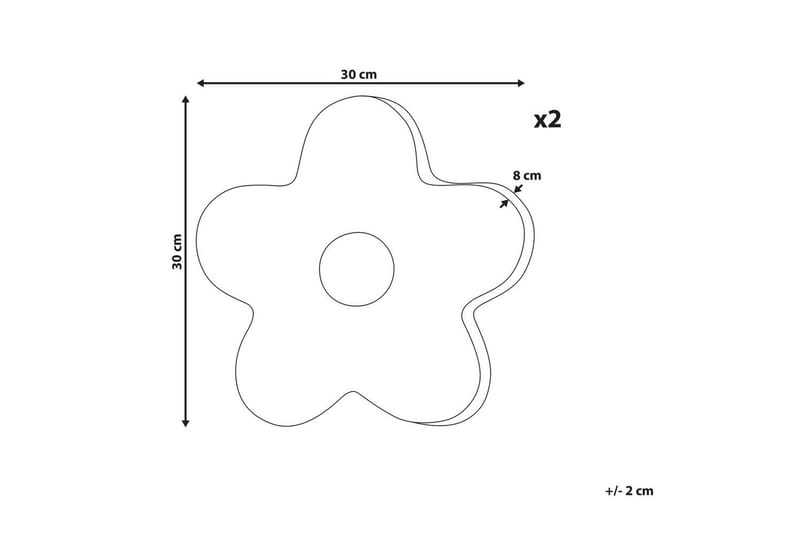 Prydnadskuddar Sorrel set om 2 Blå/Vit/Gul - Blå/Vit/Gul - Textil & mattor - Filtar, kuddar & plädar - Prydnadskudde & kuddfodral
