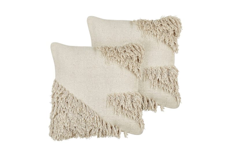 Prydnadskuddar Sourwood set om 2 Beige - Beige - Textil & mattor - Filtar, kuddar & plädar - Utekudde