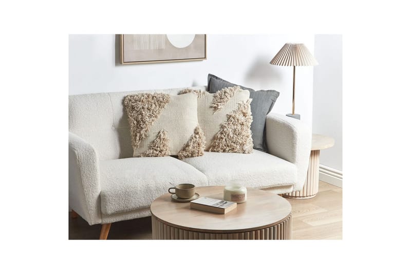 Prydnadskuddar Sourwood set om 2 Beige - Beige - Textil & mattor - Filtar, kuddar & plädar - Utekudde