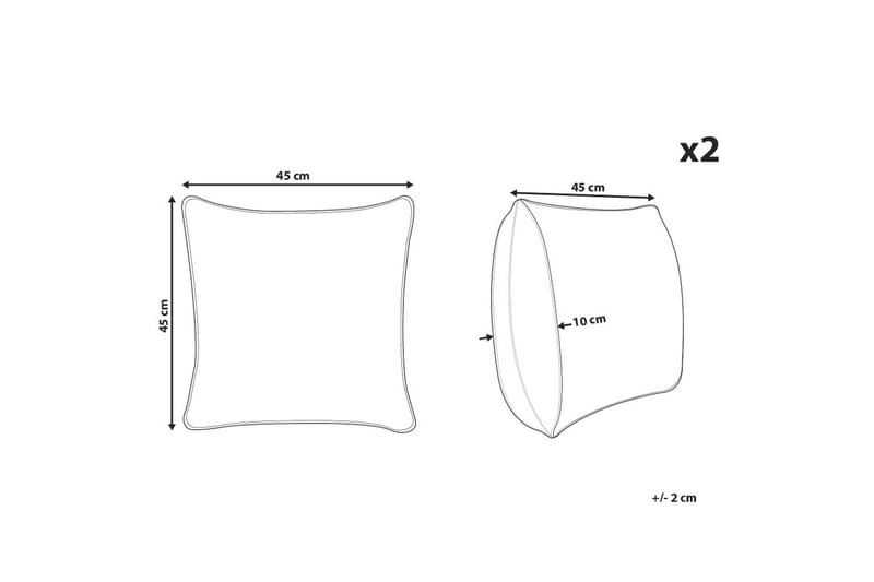 Prydnadskuddar Sven set om 2 Vit/Svart, Fyrkantig - Vit/Svart, Fyrkantig - Textil & mattor - Filtar, kuddar & plädar - Utekudde