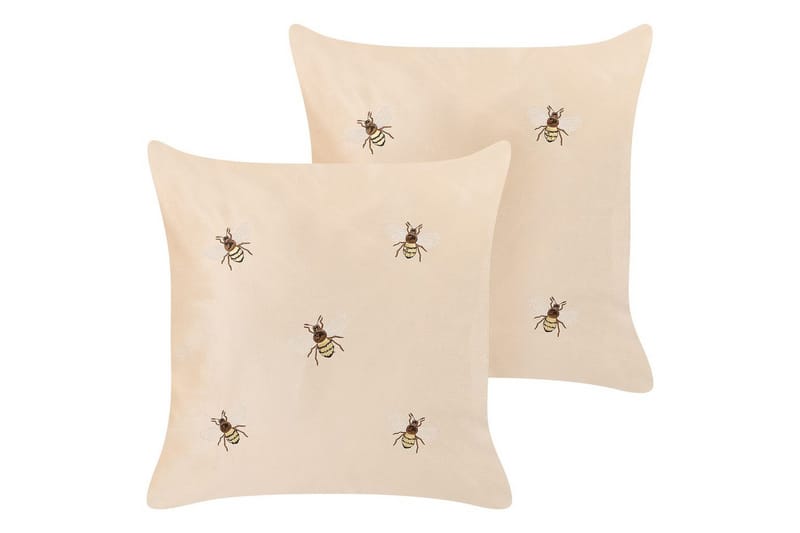 Prydnadskuddar Talinum set om 2 Beige/gul/brun/vit - Beige/gul/brun/vit - Textil & mattor - Filtar, kuddar & plädar - Utekudde