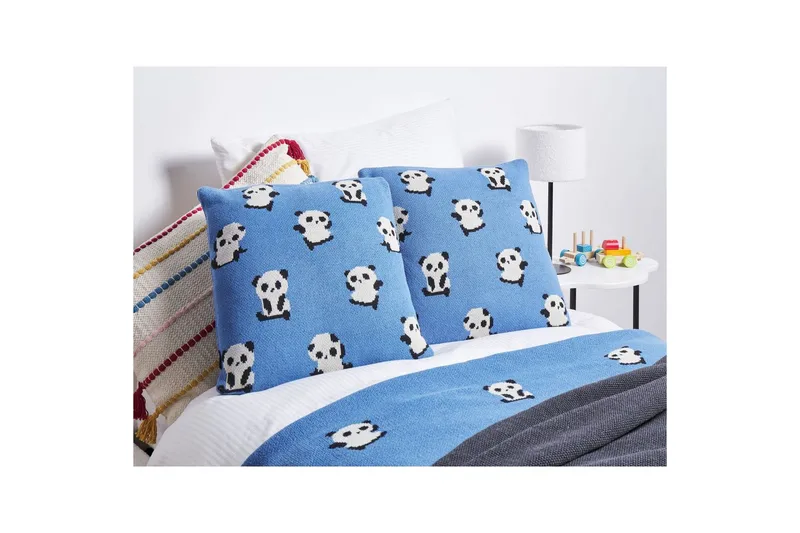 Prydnadskuddar Talokan set om 2 Blå/svart/vit - Blå/svart/vit - Textil & mattor - Filtar, kuddar & plädar - Utekudde